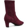 imageAnne Klein Womens Iga Zipper Faux Suede BootiesWine