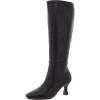 imageAnne Klein Womens AKPERFECTION Zipper Leather KneeHigh BootsBlack Leather
