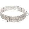imageMultiRow Crystal Coil BraceletSilver