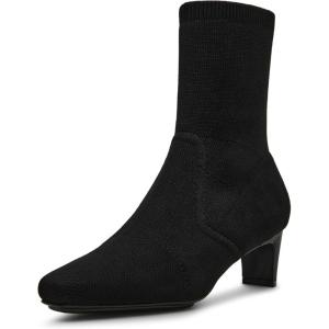 imageAnne Klein Womens Iga Zipper Faux Suede BootiesBlack Knit