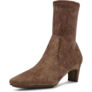 imageAnne Klein Womens Iga Zipper Faux Suede BootiesTruffle