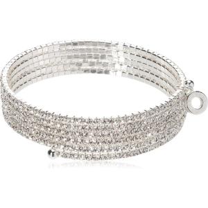 imageMultiRow Crystal Coil BraceletSilver