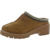 imageAnne Klein Womens Daylin Faux Fur Faux Suede ClogsCognac