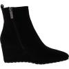 imageAnne Klein Womens Mixed Media Faux Suede Ankle BootsBlack Suede