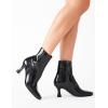 imageAnne Klein Womens Pablo Faux Leather Heeled BootiesBlack