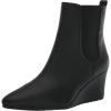 imageAnne Klein Womens Mixed Media Faux Suede Ankle BootsBlack