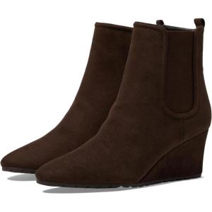 imageAnne Klein Womens Mixed Media Faux Suede Ankle BootsDark Brown