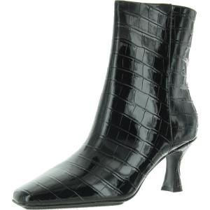 imageAnne Klein Womens Pablo Faux Leather Heeled BootiesBlack Croc