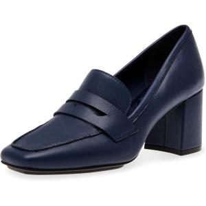 imageAnne Klein Womens Padded Insole Patent Loafer HeelsNavy