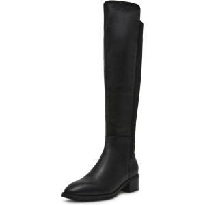 imageAnne Klein Womens Sable Leather Tall KneeHigh BootsBlack Leather