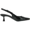 imageAnne Klein Womens Carmel Patent Padded Insole Slingback HeelsBlack Patent