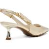 imageAnne Klein Womens Carmel Patent Padded Insole Slingback HeelsLight Gold