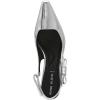 imageAnne Klein Womens Carmel Patent Padded Insole Slingback HeelsSilver