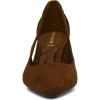 imageAnne Klein Womens Faux Leather Pointed Toe Block HeelsBrown