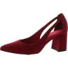 imageAnne Klein Womens Faux Leather Pointed Toe Block HeelsDeep Red
