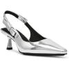 imageAnne Klein Womens Carmel Patent Padded Insole Slingback HeelsSilver