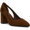 imageAnne Klein Womens Faux Leather Pointed Toe Block HeelsBrown