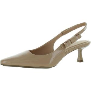 imageAnne Klein Womens Carmel Patent Padded Insole Slingback HeelsNude Patent