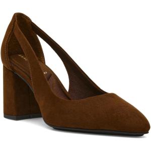 imageAnne Klein Womens Faux Leather Pointed Toe Block HeelsBrown