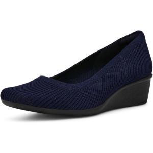 imageAnne Klein Womens Wisher Wedge PumpNavy Knit