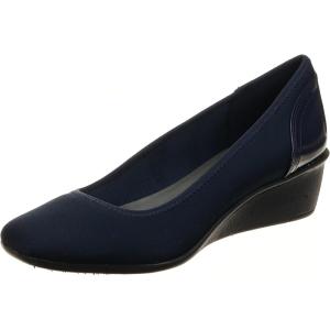 imageAnne Klein Womens Wisher Wedge PumpNavy Multi Fabric
