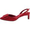 imageAnne Klein Womens Infinity Faux Suede Kitten Heel Slingback HeelsRed