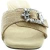 imageAnne Klein Womens Naomi Buckle Leather Block HeelsRaffia