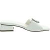 imageAnne Klein Womens Naomi Buckle Leather Block HeelsWhite