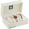 imageAnne Klein Womens Premium Crystal Accented Bangle Watch SetBurgundyRose Gold