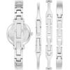 imageAnne Klein Womens Premium Crystal Accented Bangle Watch SetSilverPink