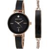 imageAnne Klein Womens Genuine Diamond Dial Bangle Watch with Bracelet Set AK3620Rose GoldBlack