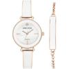 imageAnne Klein Womens Genuine Diamond Dial Bangle Watch with Bracelet Set AK3620Rose GoldWhite