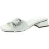imageAnne Klein Womens Naomi Buckle Leather Block HeelsWhite