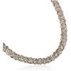 imageAnne Klein SilverTone Crystal Glass Tubular Pave Collar Necklace 16quot
