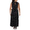 imageAnne Klein Womens Mock Neck Polka Do Maxi DressAnne BlackBright White