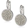imageAnne Klein Silver Tone and Crystal Pave Stud EarringsSilver Tone