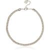 imageAnne Klein SilverTone Crystal Glass Tubular Pave Collar Necklace 16quot