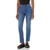 imageAnne Klein Womens High Rise Stretch Straight Leg JeansBlue Wash