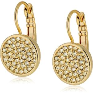 imageAnne Klein Silver Tone and Crystal Pave Stud EarringsGold Tone