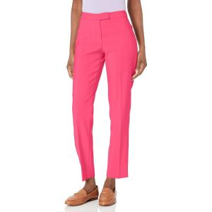 imageAnne Klein Womens High Rise Knit Straight Leg PantsPink Carnation