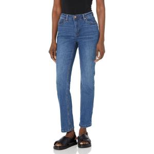 imageAnne Klein Womens High Rise Stretch Straight Leg JeansBlue Wash