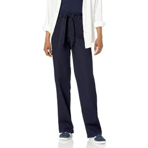 imageAnne Klein Womens High Rise Tie Waist Flare JeansIndigo Rinse Wash