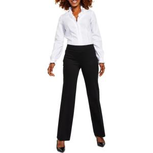 imageAnne Klein Womens MidRise Business Straight Leg PantsAsphalt