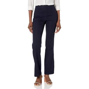 imageAnne Klein Womens Solid Stretch Flared PantsIndigo Rinse Wash