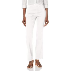 imageAnne Klein Womens Solid Stretch Flared PantsSoft White