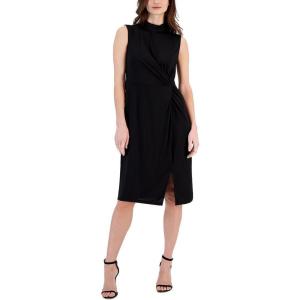 imageAnne Klein Womens Twist KneeLength Midi DressAsphalt