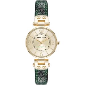imageAnne Klein Womens Sustainable Leather Strap Watch AK5144Green