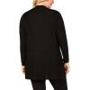 imageAnne Klein Womens Plus Size Long Cardigan WWaist SeamAnne BlackAsphalt