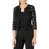 imageAnne Klein Womens Petite Soft Shoulder Cardigan Spring 22Asphalt