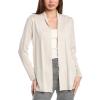 imageAnne Klein Womens Sonoma Cardigan W Rib CollarSoft Latte